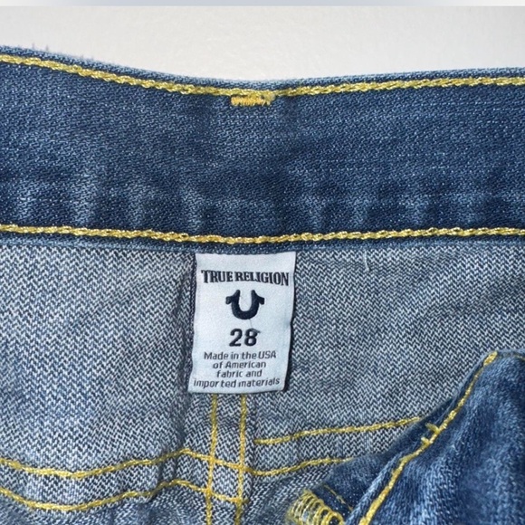 Vintage True Religion Denim Mini Skirt 28/6 - Picture 5 of 6